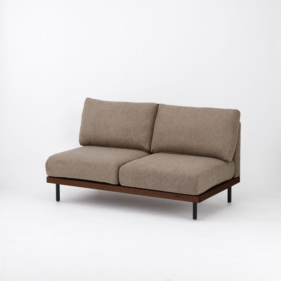 KUUM FlexCrio Sofa 2seater Brown 鉄脚ブラック