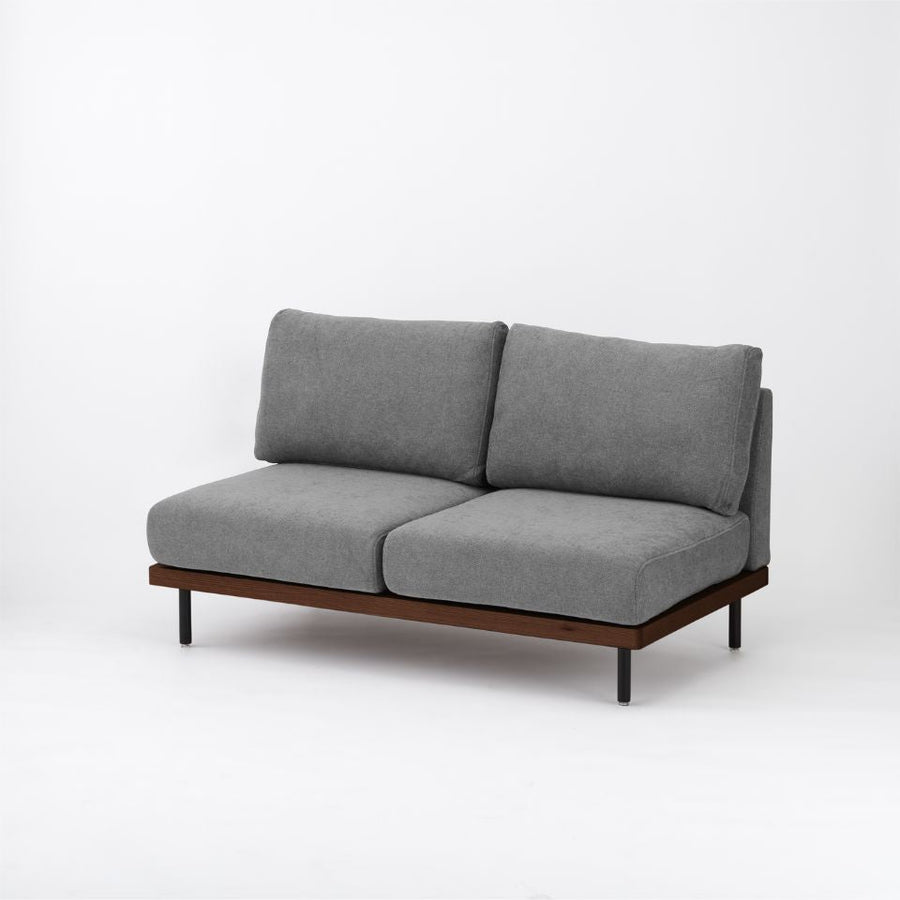 KUUM FlexCrio Sofa 2seater Brown 鉄脚ブラック