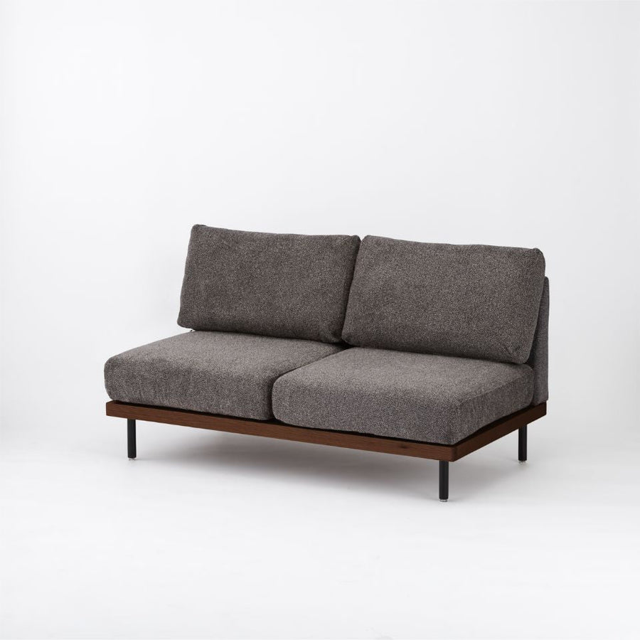 KUUM FlexCrio Sofa 2seater Brown 鉄脚ブラック
