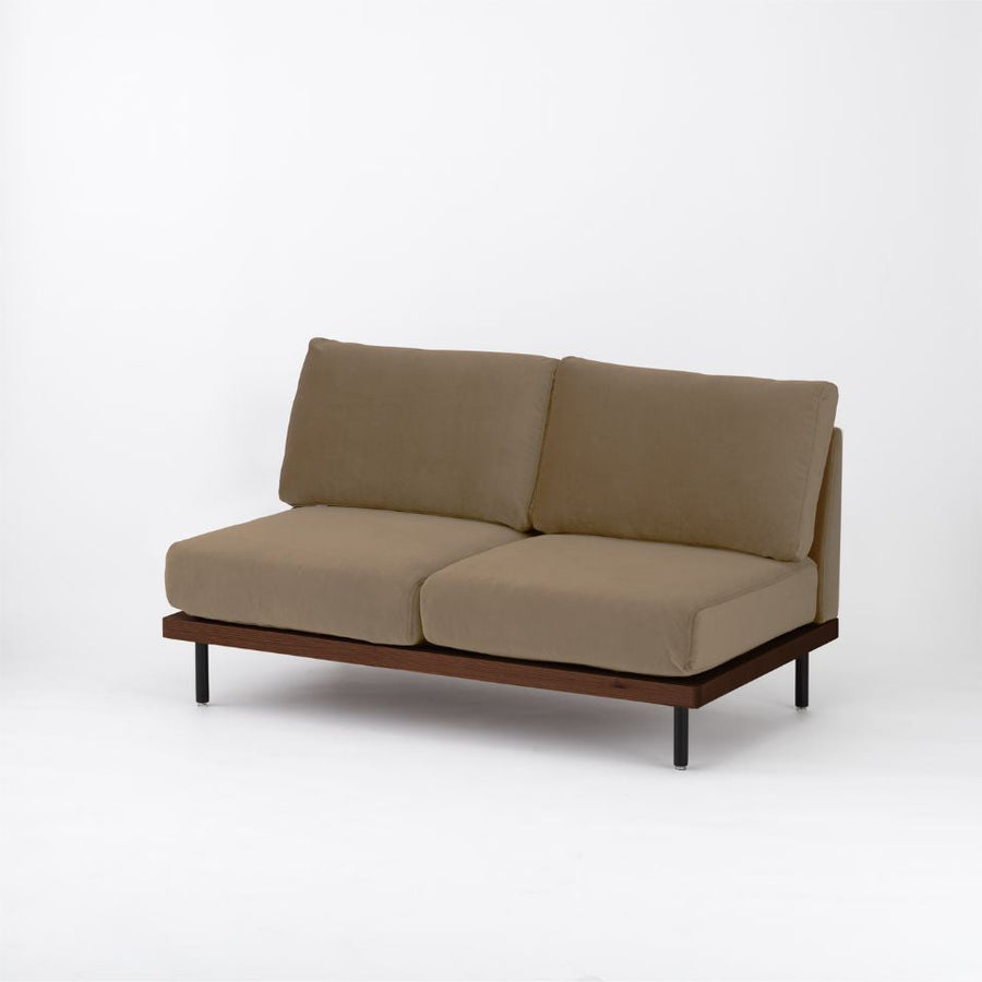 KUUM FlexCrio Sofa 2seater Brown 鉄脚ブラック