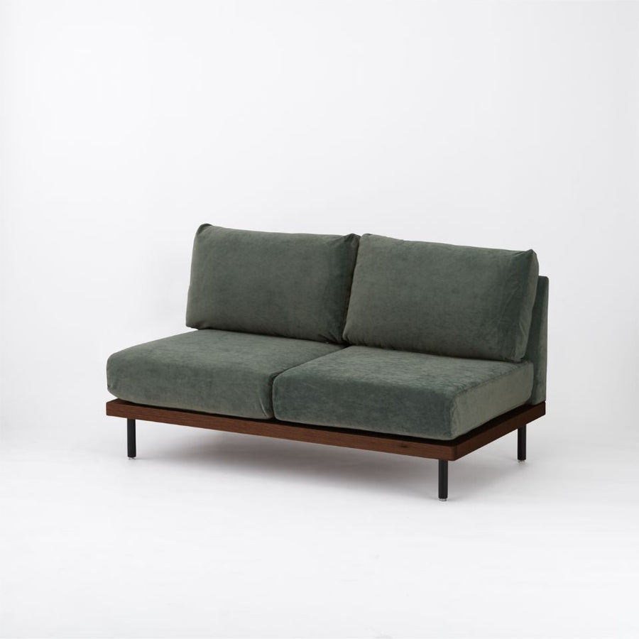 KUUM FlexCrio Sofa 2seater Brown 鉄脚ブラック