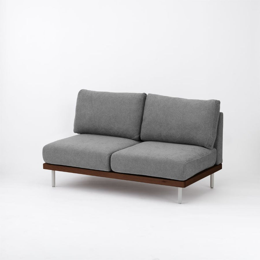 KUUM FlexCrio Sofa 2seater Brown 鉄脚グレー