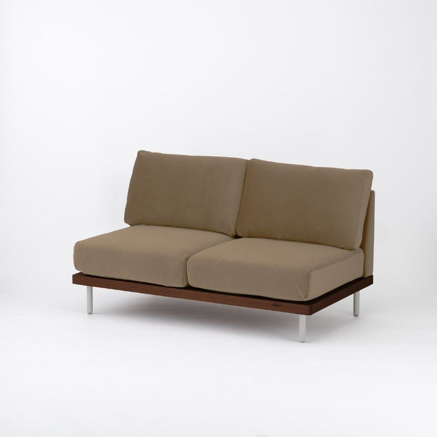 KUUM FlexCrio Sofa 2seater Brown 鉄脚グレー