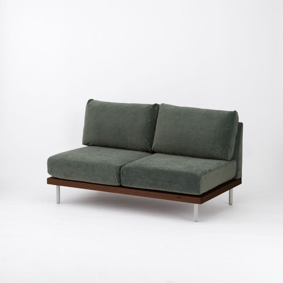KUUM FlexCrio Sofa 2seater Brown 鉄脚グレー