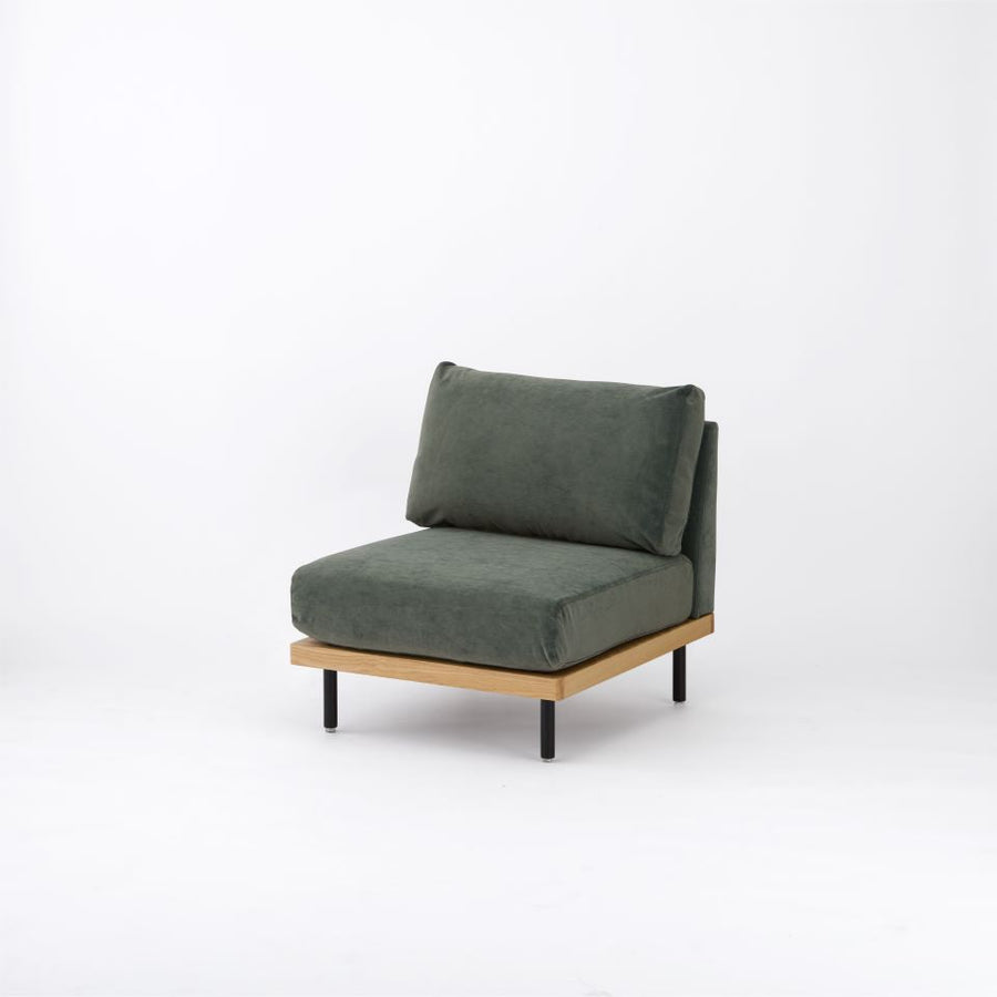 KUUM FlexCrio Sofa 1seater Natural 鉄脚ブラック