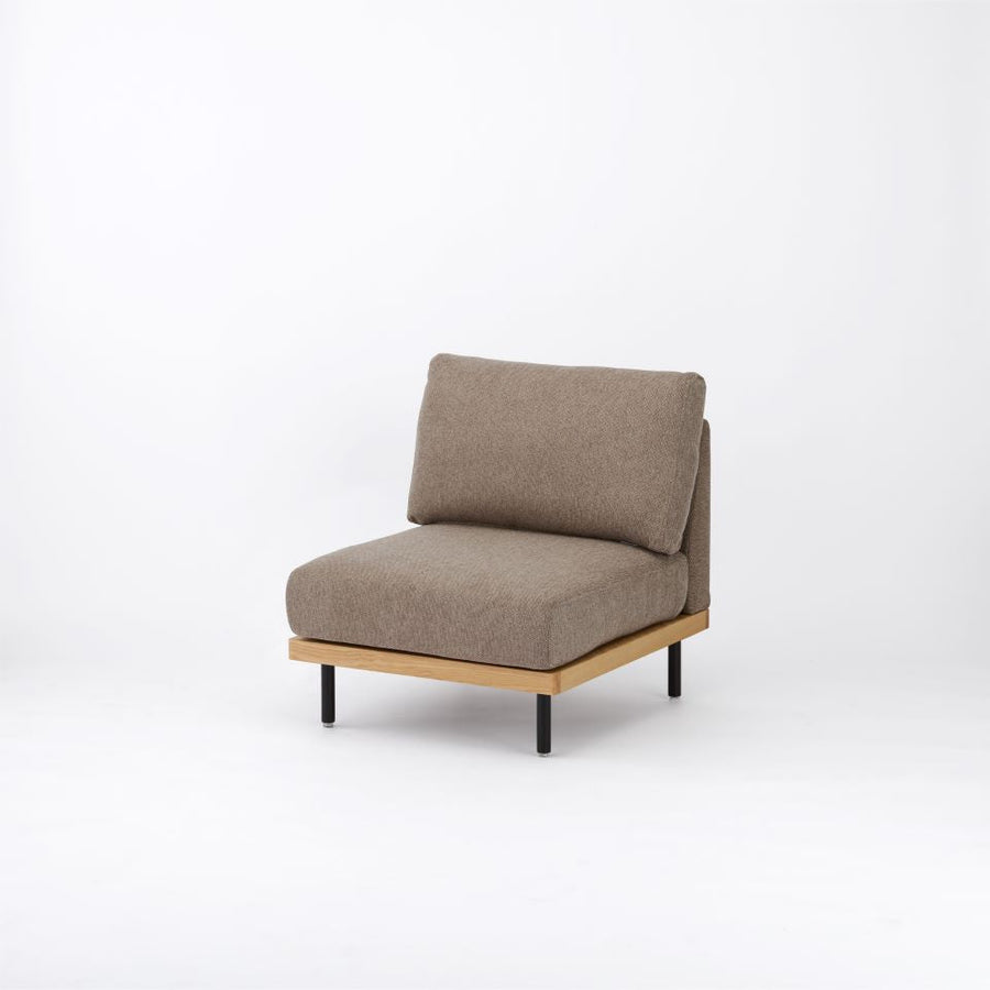 KUUM FlexCrio Sofa 1seater Natural 鉄脚ブラック