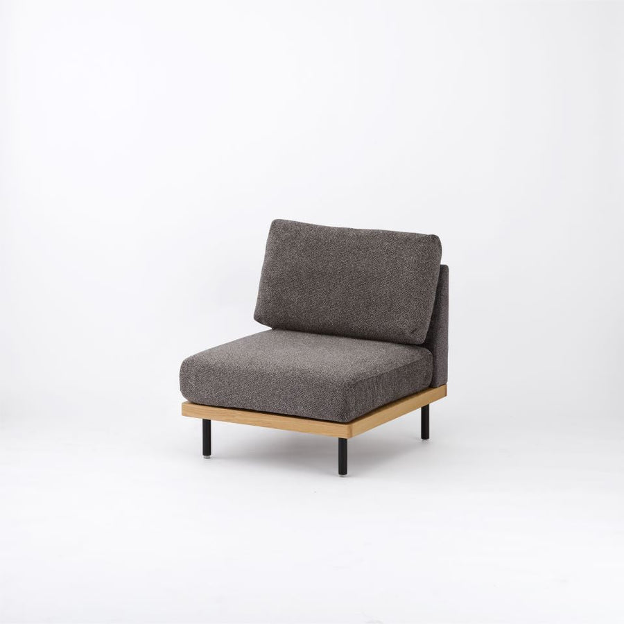 KUUM FlexCrio Sofa 1seater Natural 鉄脚ブラック