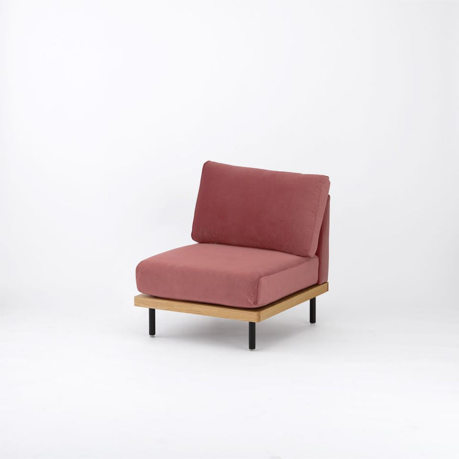 KUUM FlexCrio Sofa 1seater Natural 鉄脚ブラック