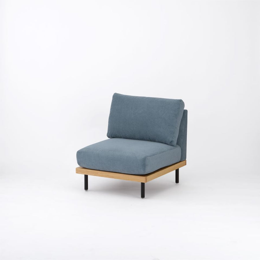 KUUM FlexCrio Sofa 1seater Natural 鉄脚ブラック