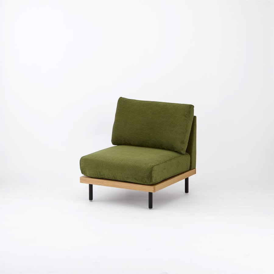 KUUM FlexCrio Sofa 1seater Natural 鉄脚ブラック