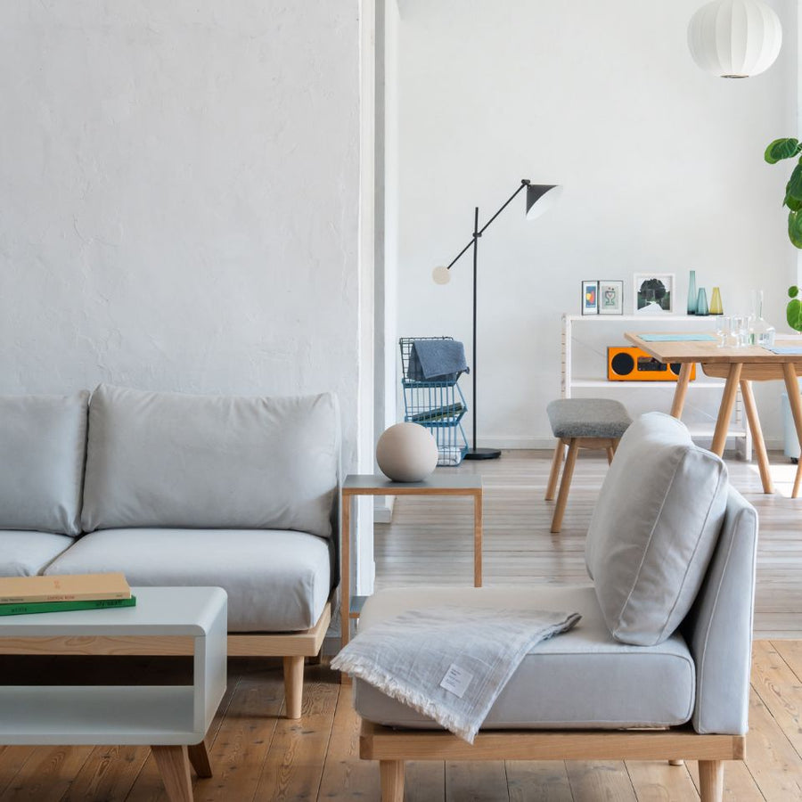 KUUM FlexCrio Sofa 1seater Natural 鉄脚ブラック