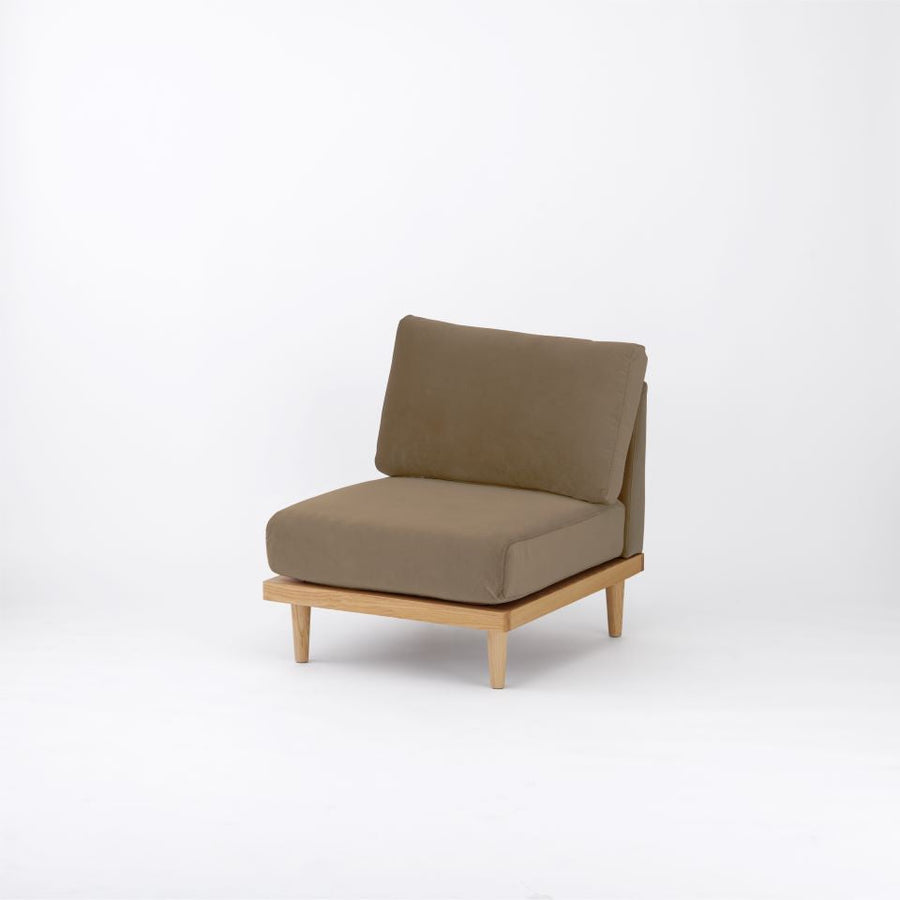 KUUM FlexCrio Sofa 1seater Natural 木脚ナチュラル