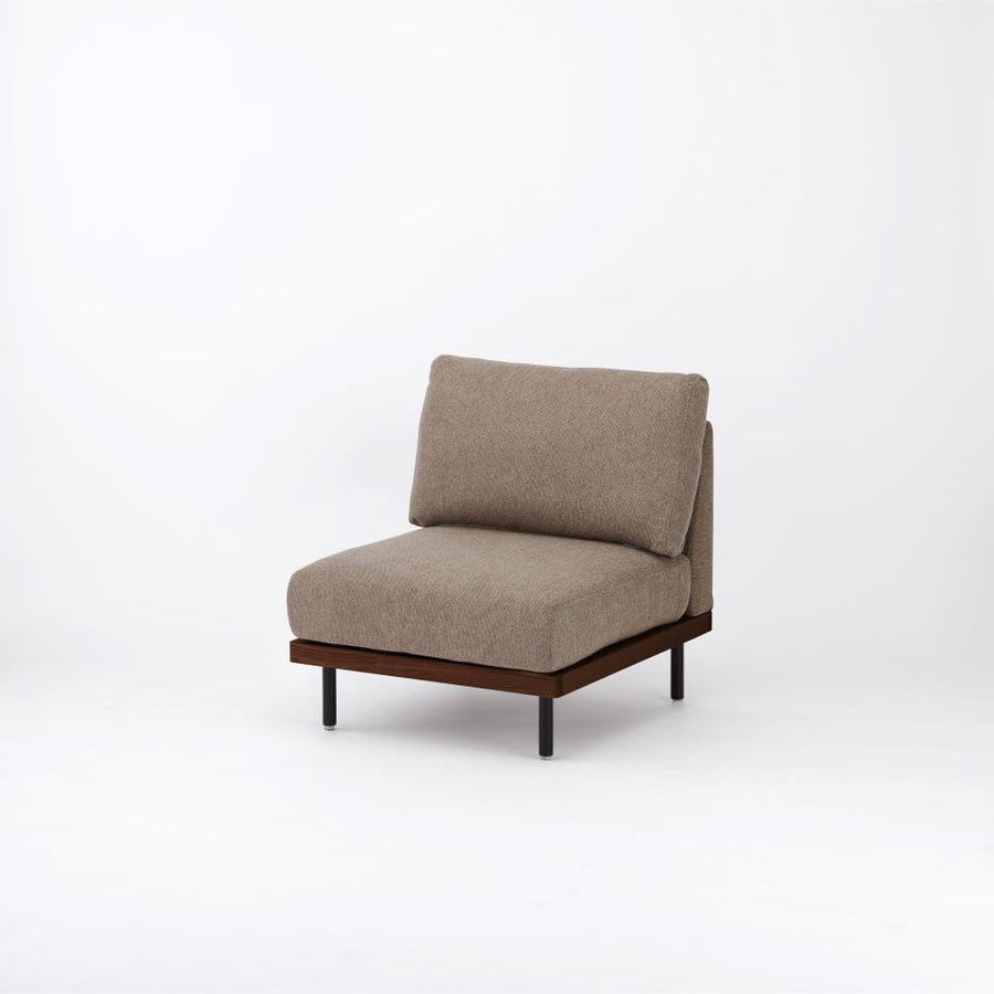 KUUM FlexCrio Sofa 1seater Brown 鉄脚ブラック