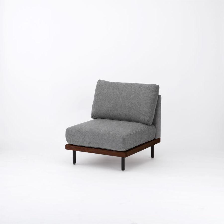 KUUM FlexCrio Sofa 1seater Brown 鉄脚ブラック