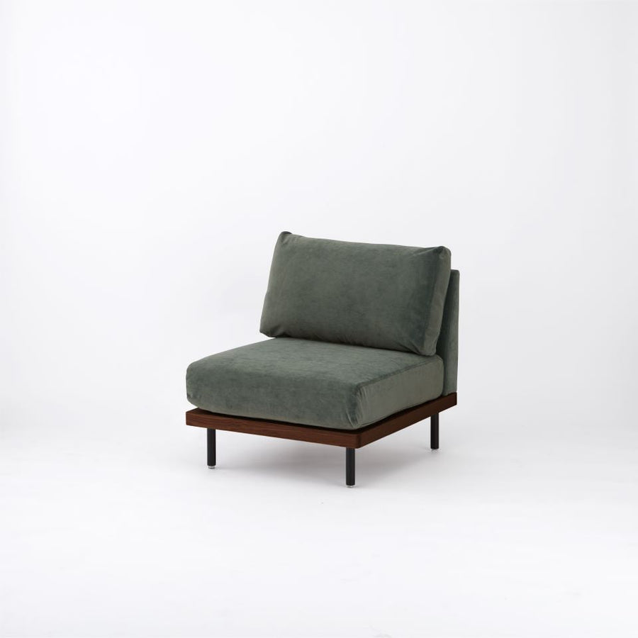 KUUM FlexCrio Sofa 1seater Brown 鉄脚ブラック