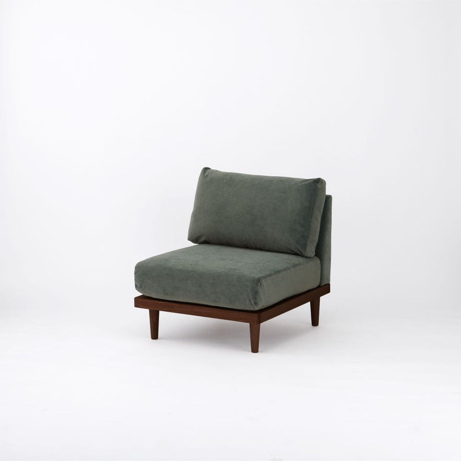 KUUM FlexCrio Sofa 1seater Brown 木脚ブラウン