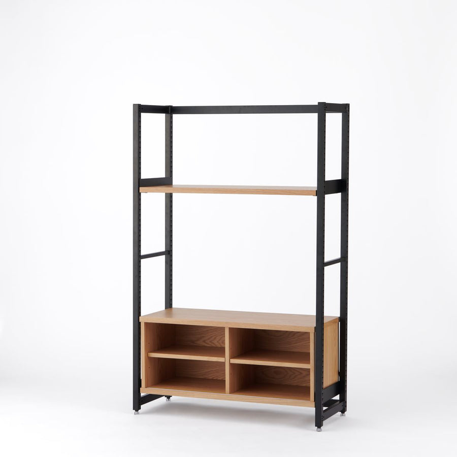 KUUM Shelf Black H1500 棚板 収納BOX set クーム シェルフ