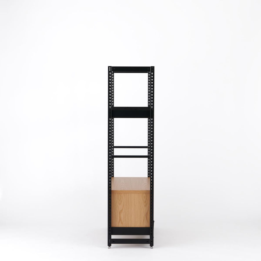 KUUM Shelf Black H1500 棚板 収納BOX set クーム シェルフ