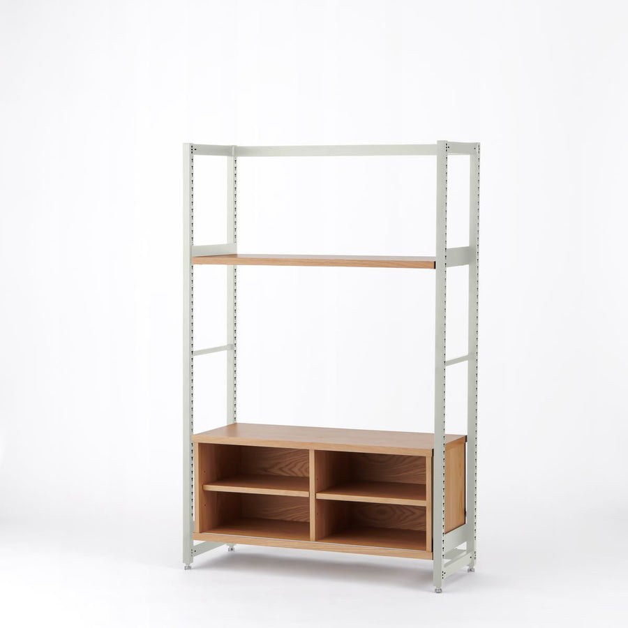 KUUM Shelf Gray White H1500 棚板 収納BOX set クーム シェルフ