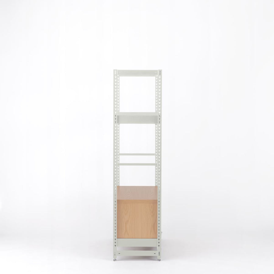 KUUM Shelf Gray White H1500 棚板 収納BOX set クーム シェルフ