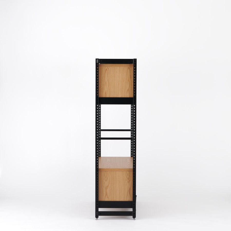 KUUM Shelf Black H1500 収納BOX2段 set クーム シェルフ
