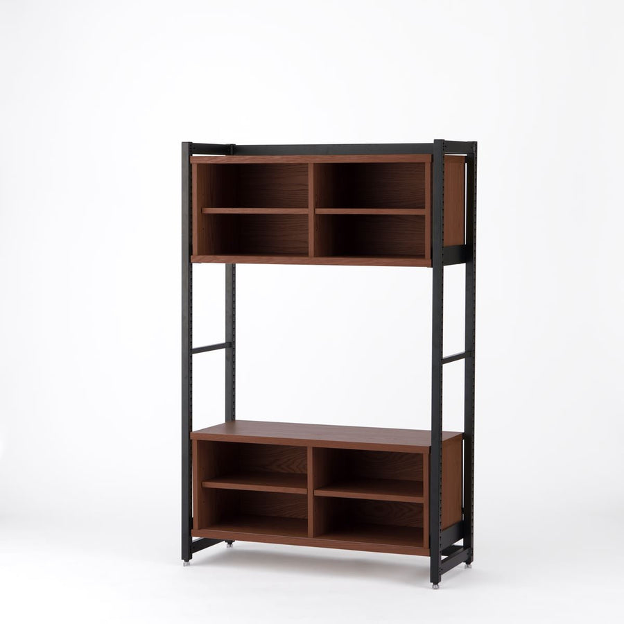 KUUM Shelf Black H1500 収納BOX2段 set クーム シェルフ