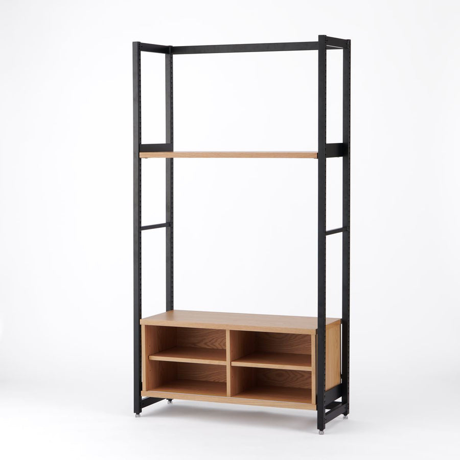 KUUM Shelf Black H1800 棚板 収納BOX set