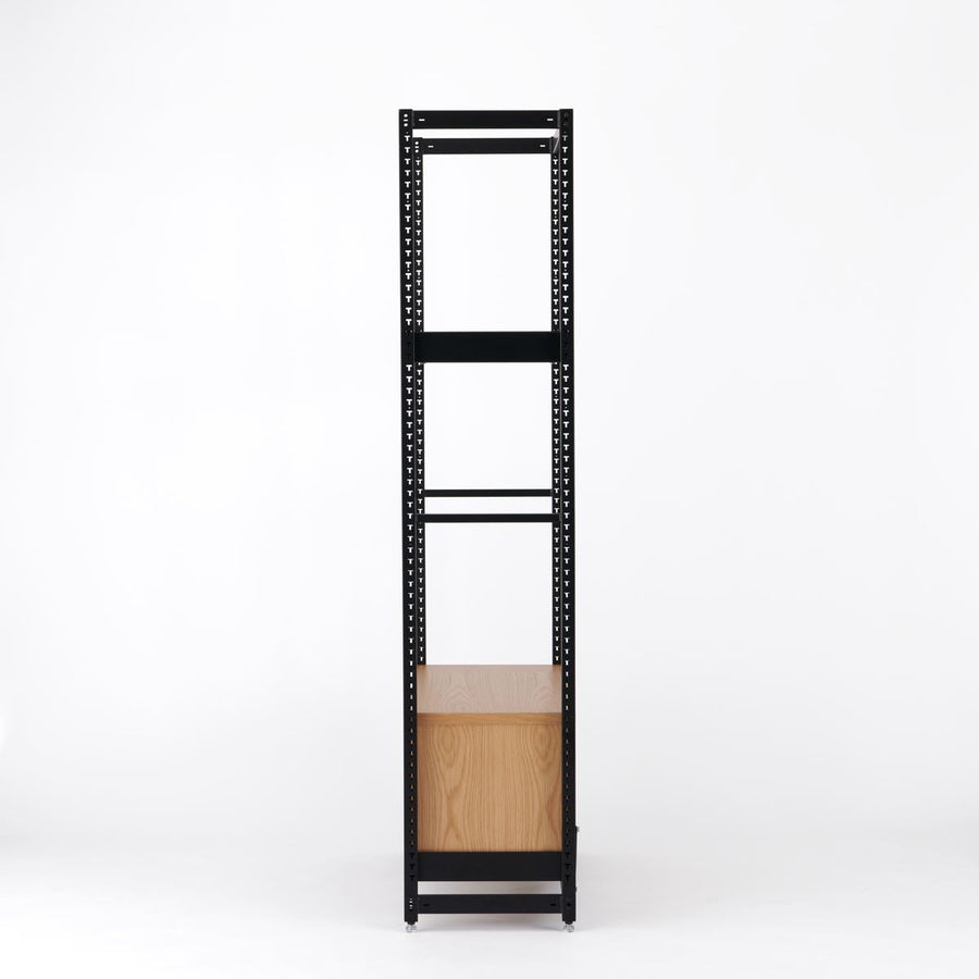 KUUM Shelf Black H1800 棚板 収納BOX set