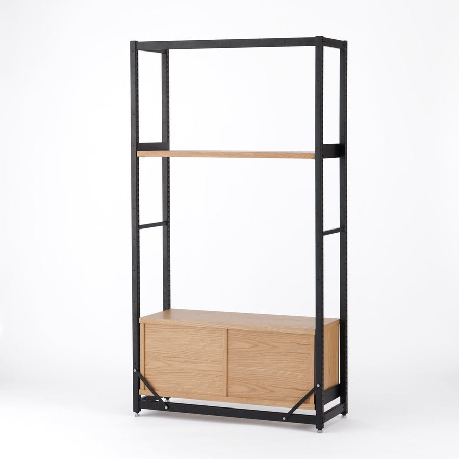 KUUM Shelf Black H1800 棚板 収納BOX set