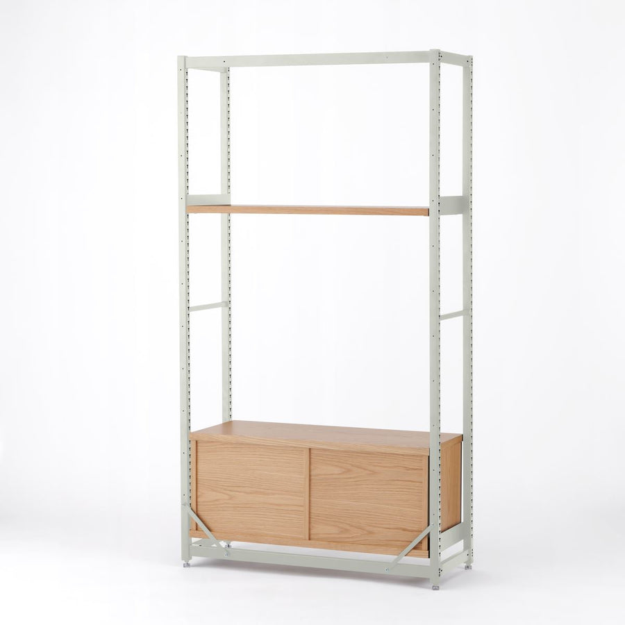 KUUM Shelf Gray White H1800 棚板 収納BOX set クーム シェルフ