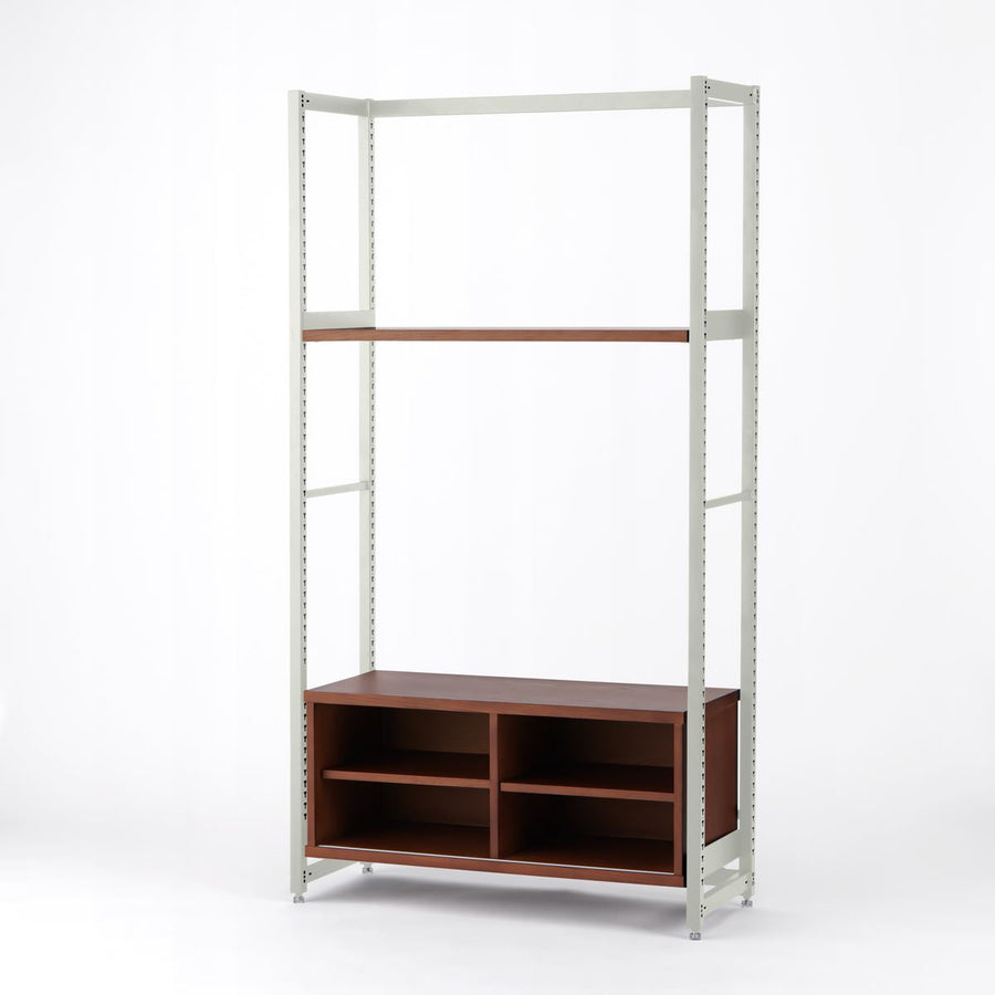 KUUM Shelf Gray White H1800 棚板 収納BOX set クーム シェルフ