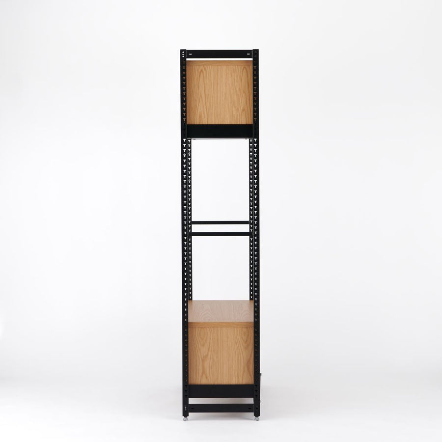 KUUM Shelf Black H1800 収納BOX2段 set クーム シェルフ