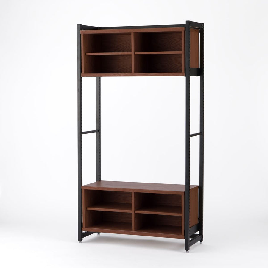 KUUM Shelf Black H1800 収納BOX2段 set クーム シェルフ
