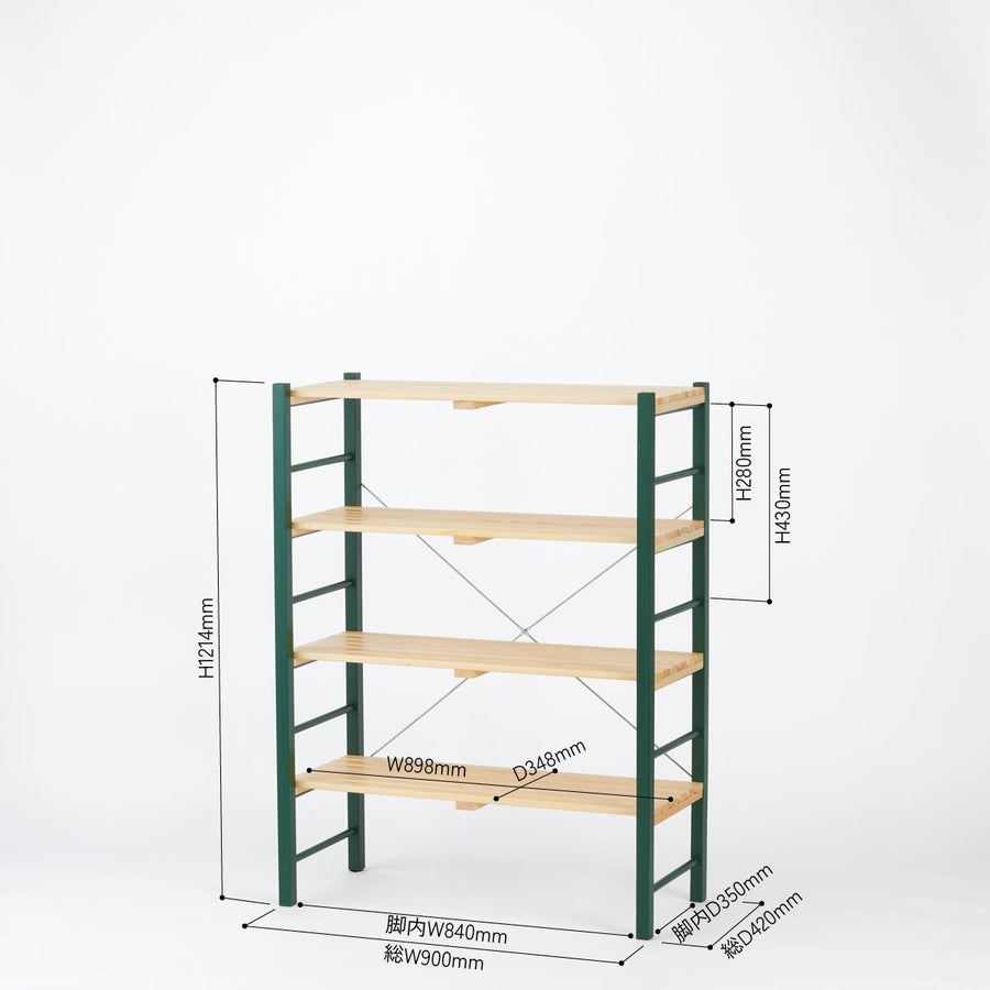 Wood Rack W900×H1200 Type 4段 ウッドラック