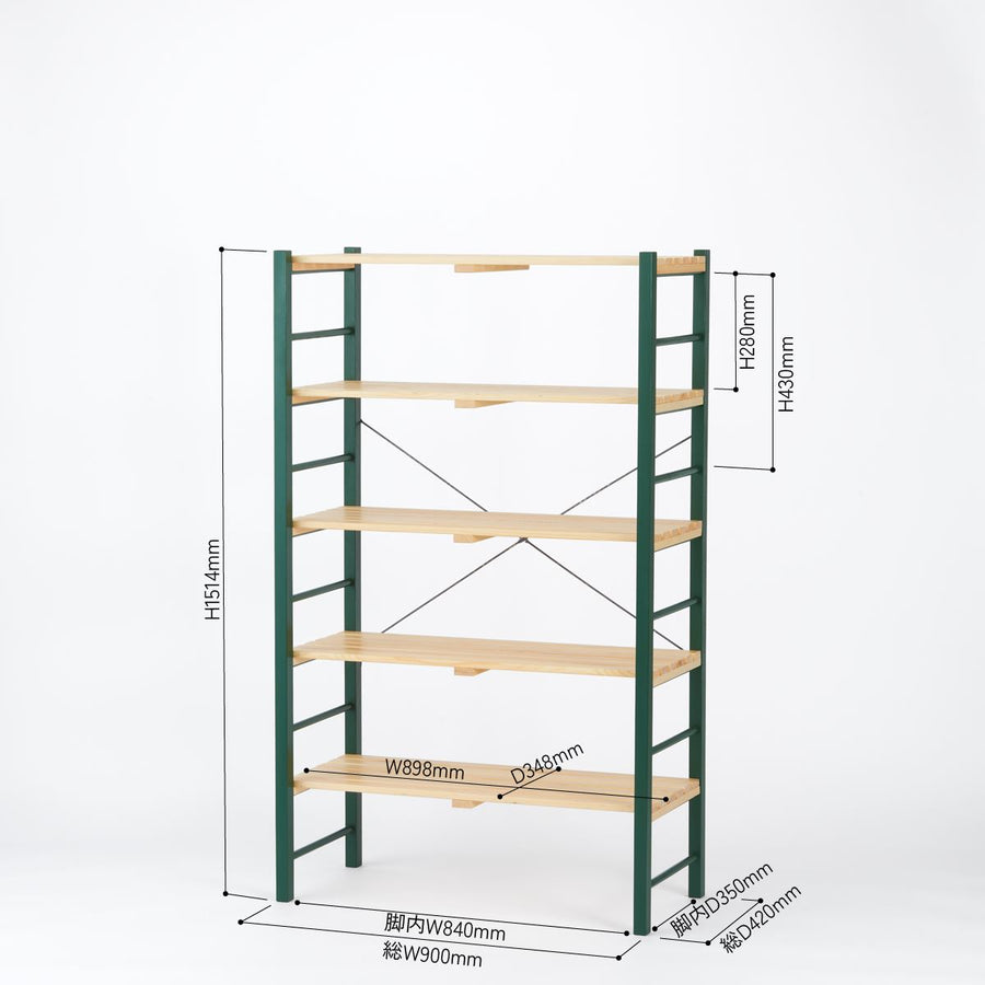 Wood Rack W900×H1500 Type 5段 ウッドラック