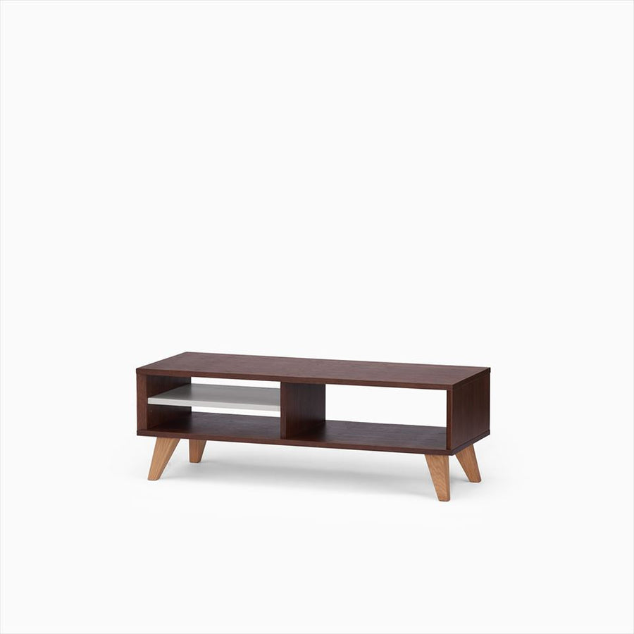 KUUM Linear Wood Low Board W1200 Brown_Wooden legs クーム リニアウッド ローボード