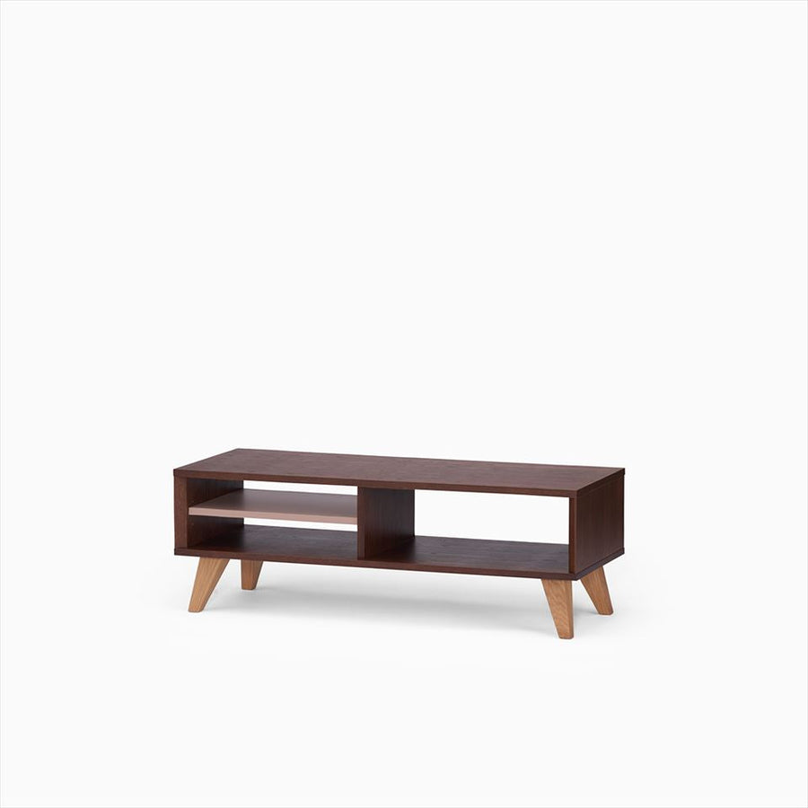 KUUM Linear Wood Low Board W1200 Brown_Wooden legs クーム リニアウッド ローボード