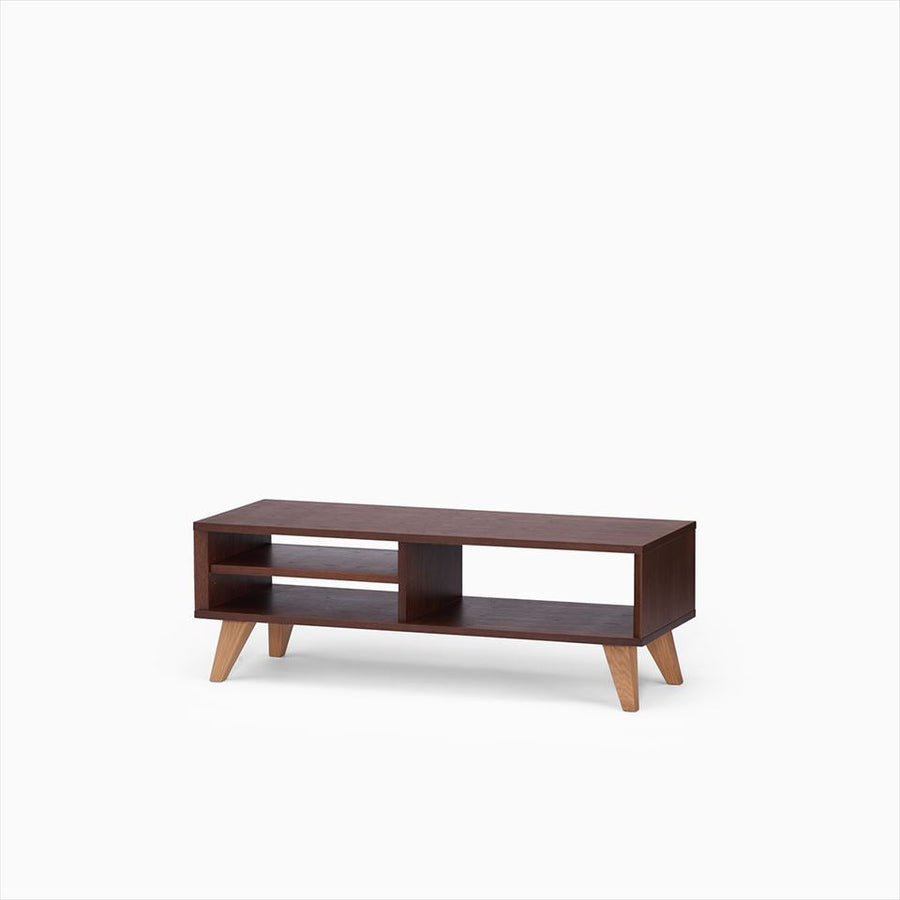 KUUM Linear Wood Low Board W1200 Brown_Wooden legs クーム リニアウッド ローボード