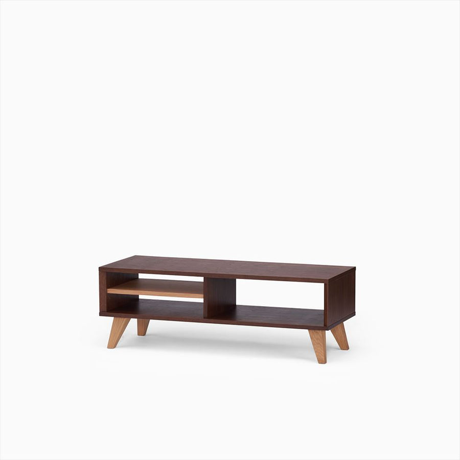 KUUM Linear Wood Low Board W1200 Brown_Wooden legs クーム リニアウッド ローボード