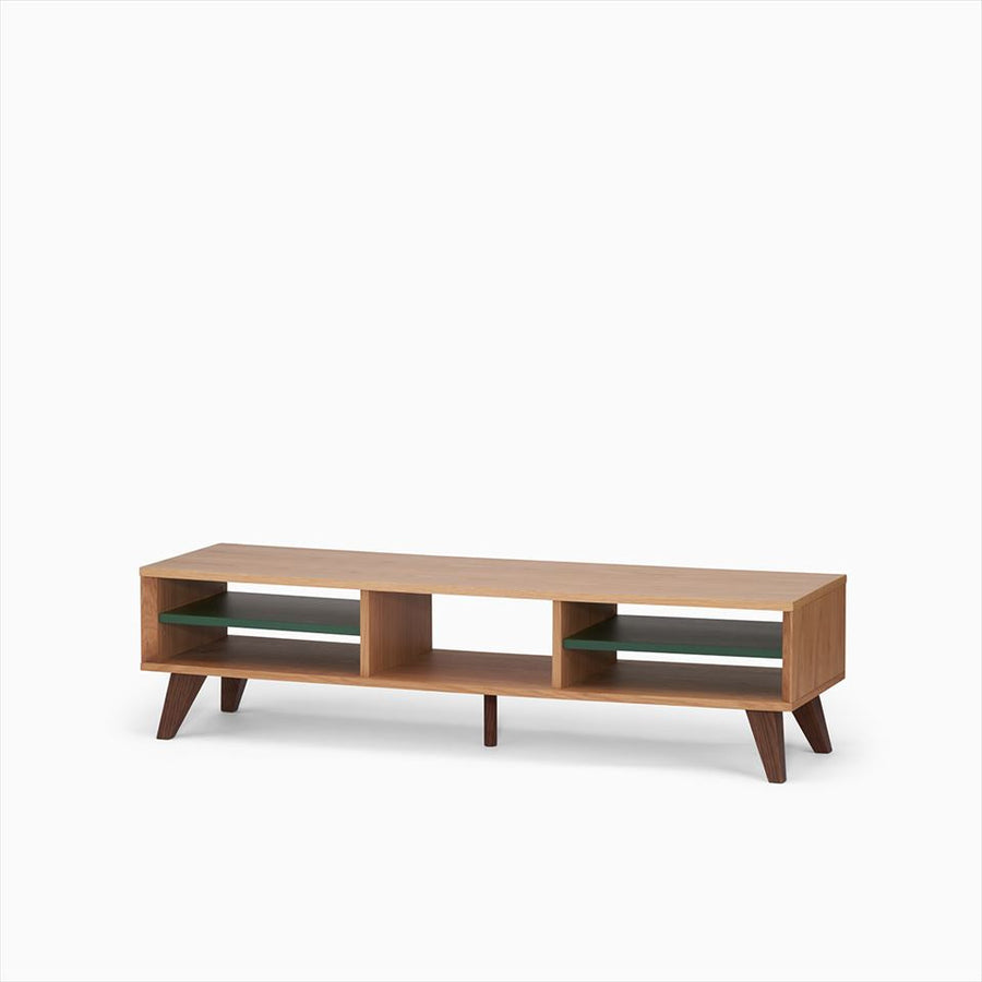 KUUM Linear Wood Low Board W1600 Natural_Wooden legs クーム リニアウッド ローボード