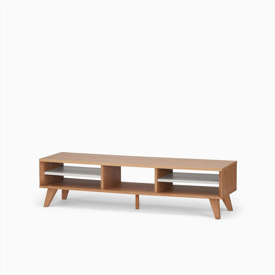 KUUM Linear Wood Low Board W1600 Natural_Wooden legs クーム リニアウッド ローボード