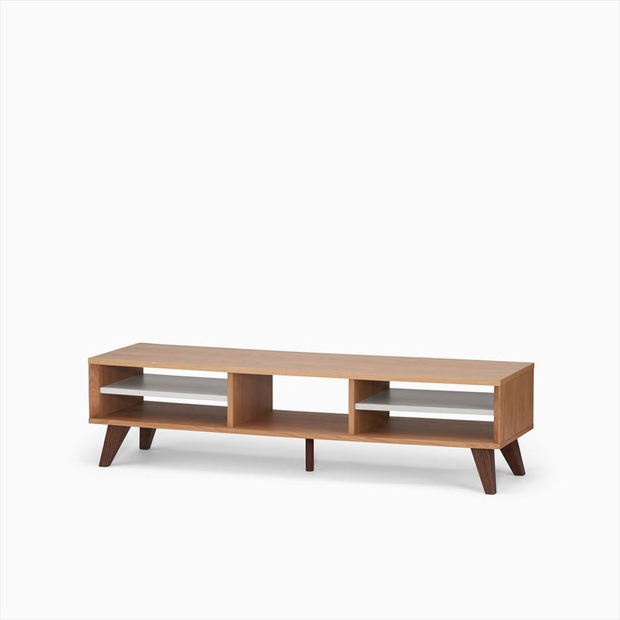KUUM Linear Wood Low Board W1600 Natural_Wooden legs クーム リニアウッド ローボード