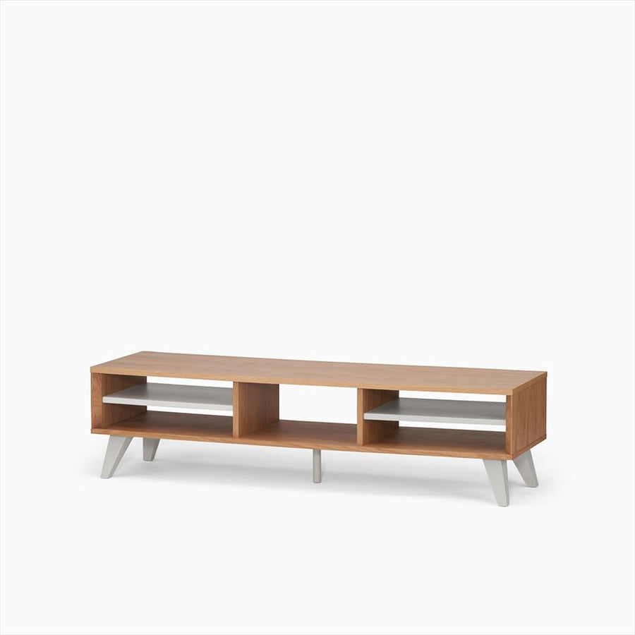 KUUM Linear Wood Low Board W1600 Natural_Wooden legs クーム リニアウッド ローボード