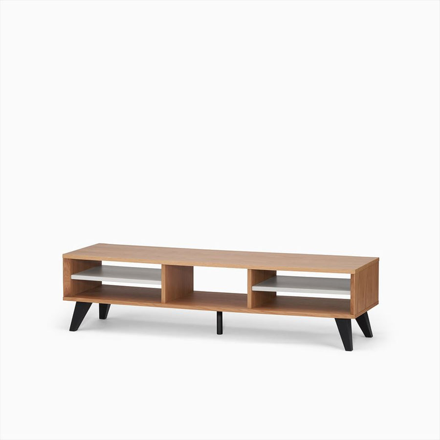 KUUM Linear Wood Low Board W1600 Natural_Wooden legs クーム リニアウッド ローボード