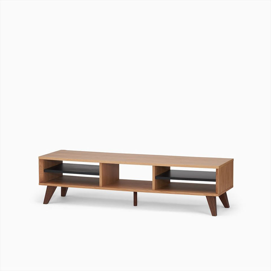 KUUM Linear Wood Low Board W1600 Natural_Wooden legs クーム リニアウッド ローボード