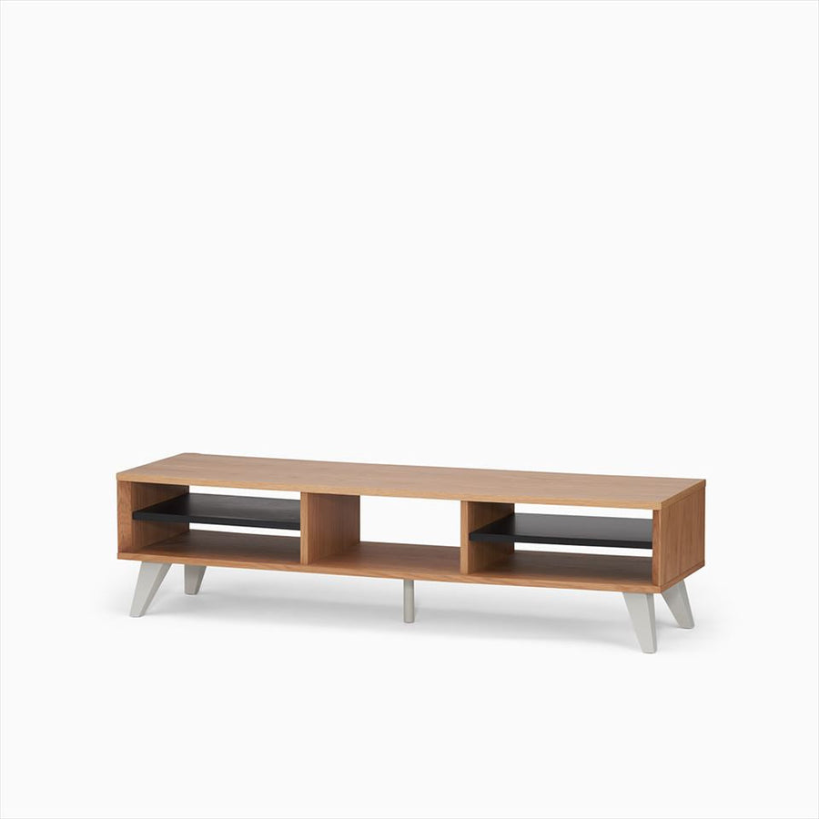 KUUM Linear Wood Low Board W1600 Natural_Wooden legs クーム リニアウッド ローボード