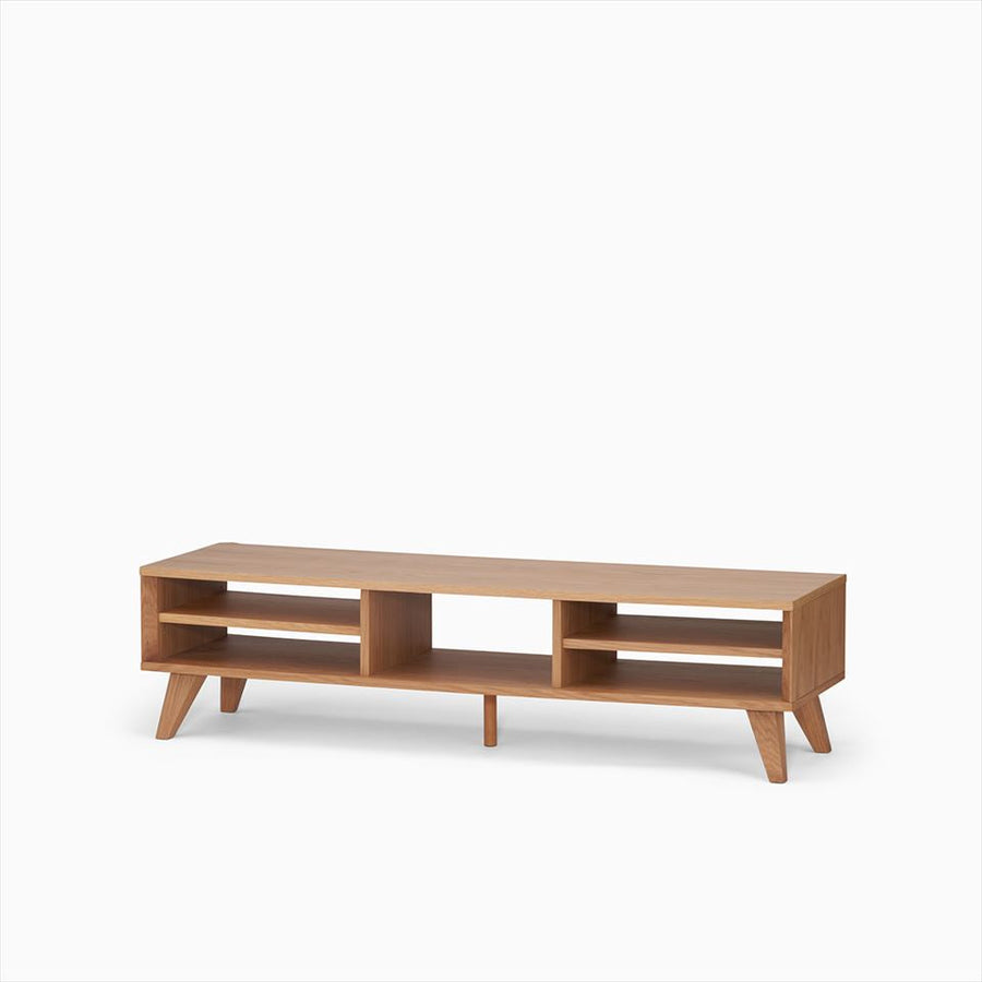 KUUM Linear Wood Low Board W1600 Natural_Wooden legs クーム リニアウッド ローボード