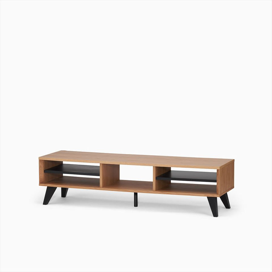 KUUM Linear Wood Low Board W1600 Natural_Wooden legs クーム リニアウッド ローボード