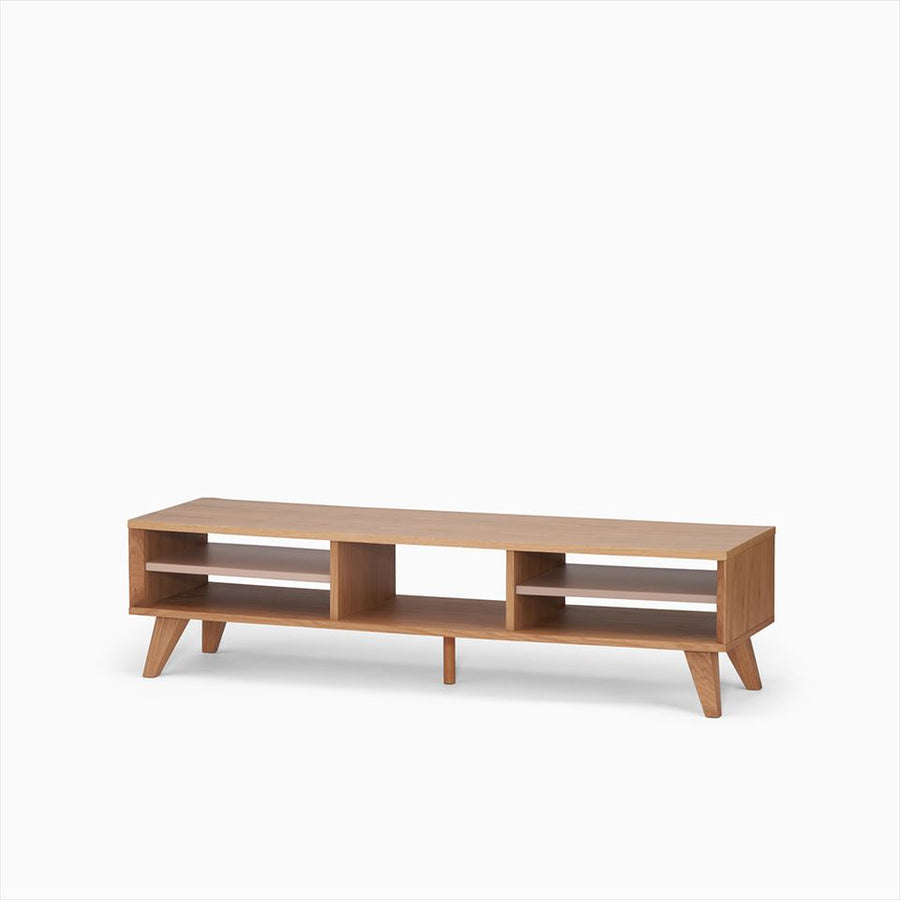 KUUM Linear Wood Low Board W1600 Natural_Wooden legs クーム リニアウッド ローボード