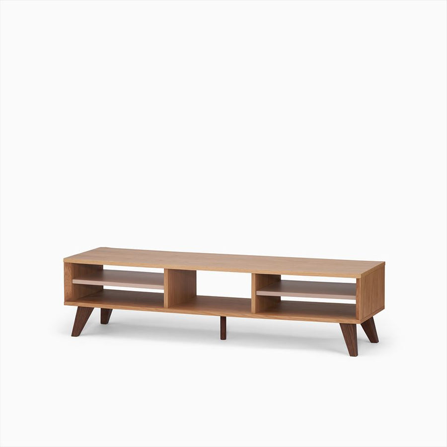 KUUM Linear Wood Low Board W1600 Natural_Wooden legs クーム リニアウッド ローボード
